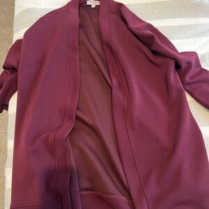 Purple Open Front Cardigan